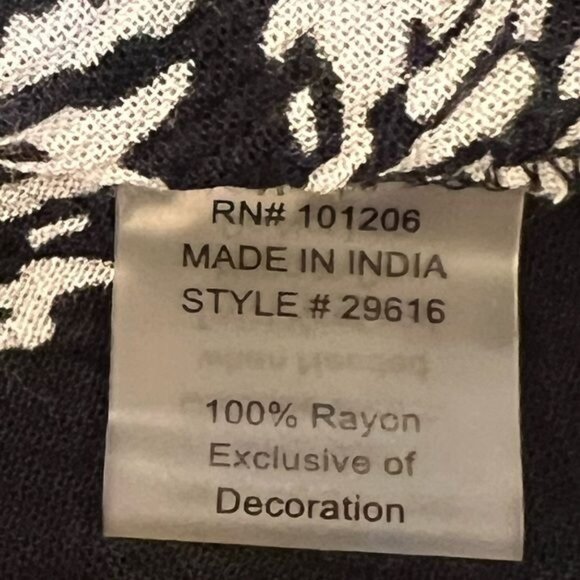 Soft Sorroundings Grace Embroidered black and white tunic. Size XS - Picture 11 of 14